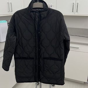 Marine Layer Women’s Black Quilted Coat Size Medium